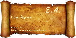 Eva Ágnes névjegykártya