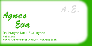 agnes eva business card
