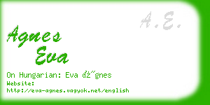 agnes eva business card